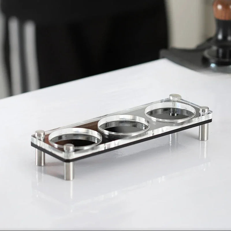 Afralia™ Acrylic Coffee Bar Utensil Rack & Powder Press Set