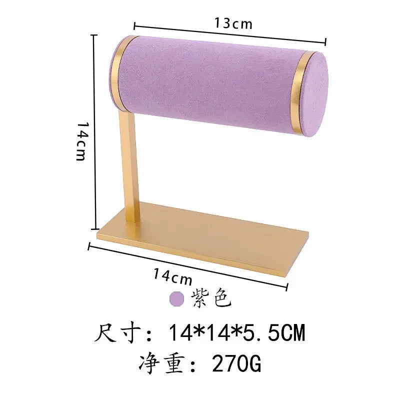 Afralia™ Velvet T-bar Bracelet Watch Organizer Display Stand