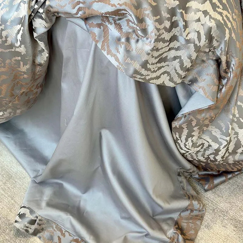 Afralia™ Luxury Egyptian Cotton Jacquard Bedding Set - Soft Silky 4Pcs
