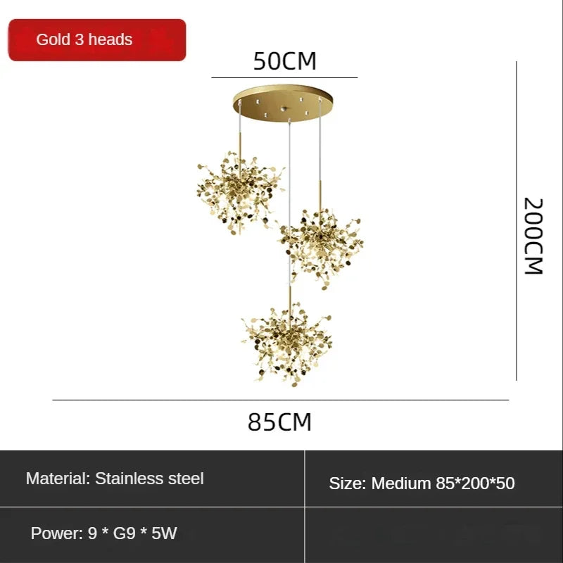 Afralia™ Scandinavia Leaf Chandelier Pendant Lamp Kitchen Living Room Decor Lighting