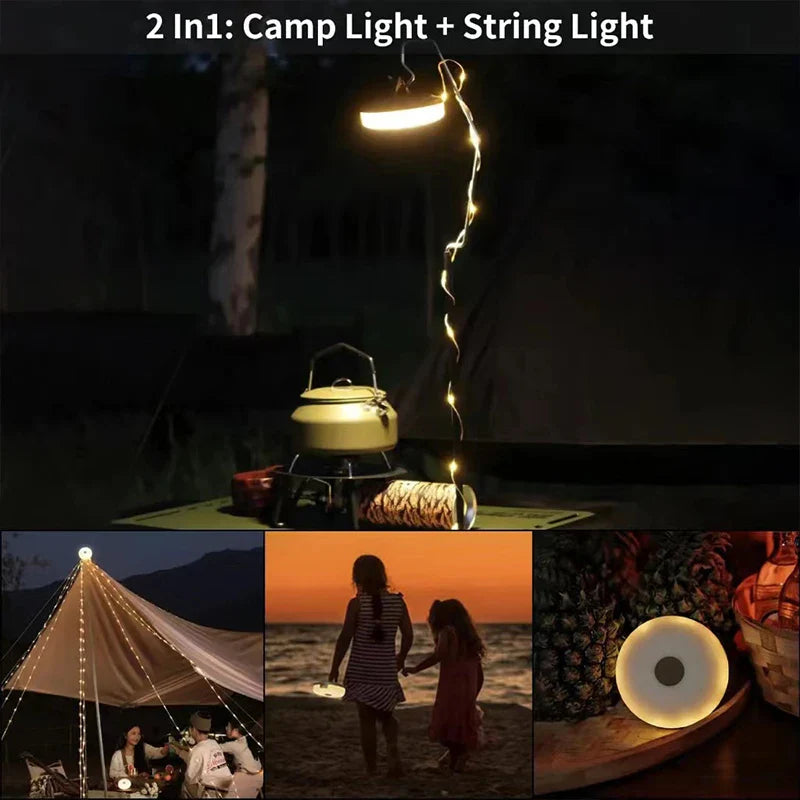 Afralia™ LED Camping Light Strip 8M Length Waterproof Outdoor Garden Decor Lamp