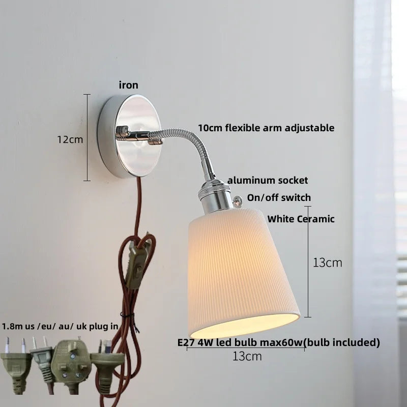 Afralia™ Modern Colorful Glass Wall Sconce with Pull Chain for Aisle Living Room