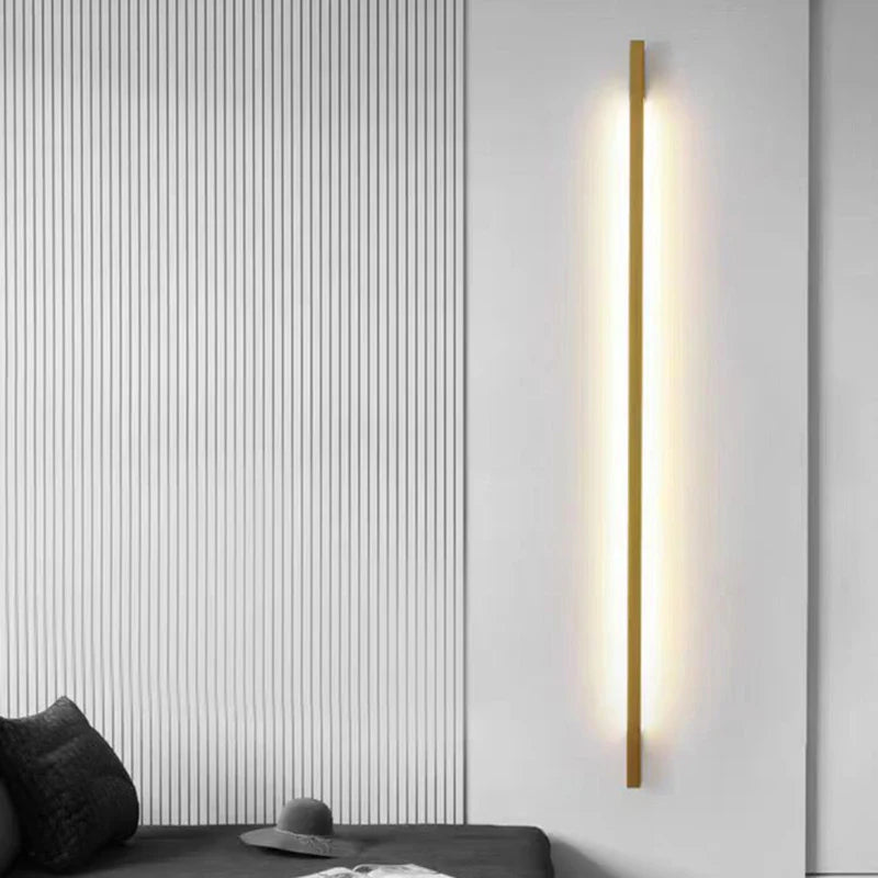 Afralia™ Modern Black Gold LED Wall Light for Parlor Bedroom Aisle Restaurant