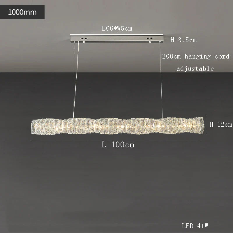 Afralia™ Glass Chandelier LED Ceiling Light Fixture Modern for Living Room Hotel Dining Hall