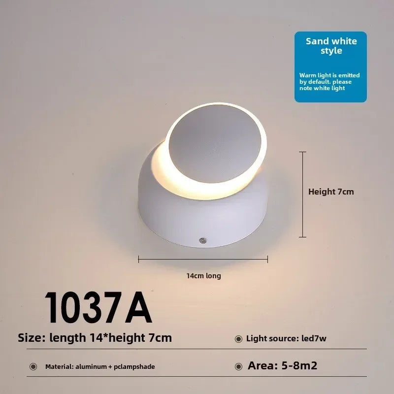 Afralia™ Nordic Rotatable LED Wall Lamp for Modern Living Spaces