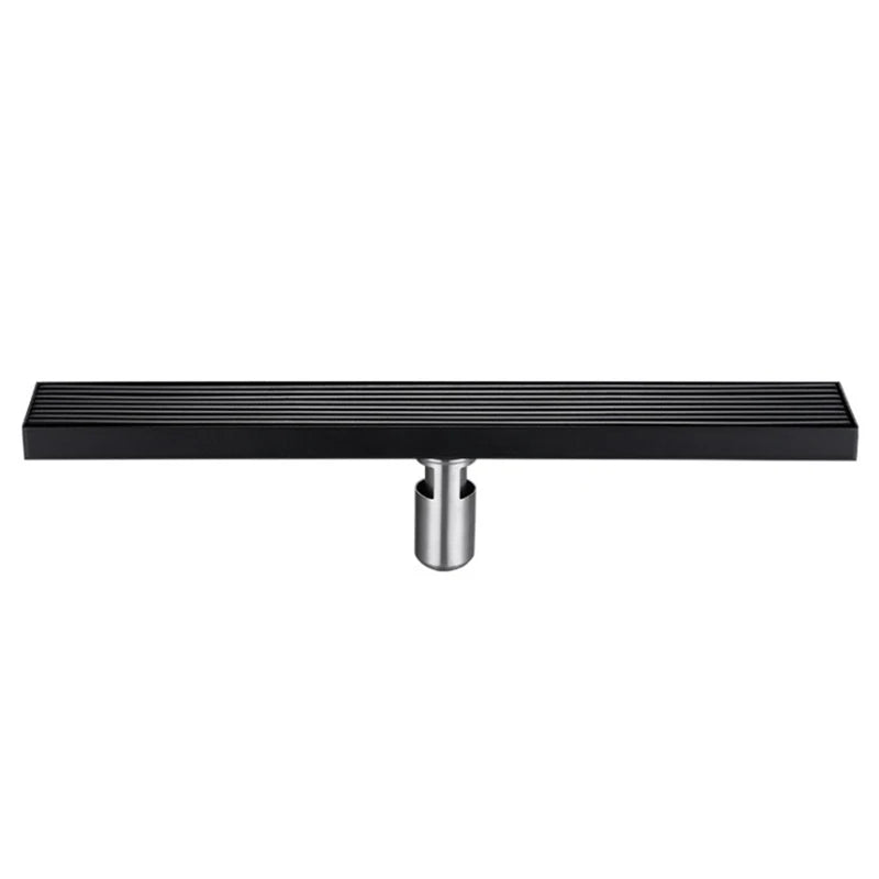 Afralia™ Stainless Steel Stripe Bathroom Shower Floor Drain - Matte Black Linear Drainage