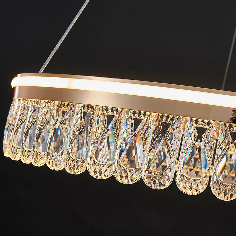 Afralia™ Crystal Chandelier: Modern LED Lighting for Luxurious Living Room, Dining Room, Bedroom