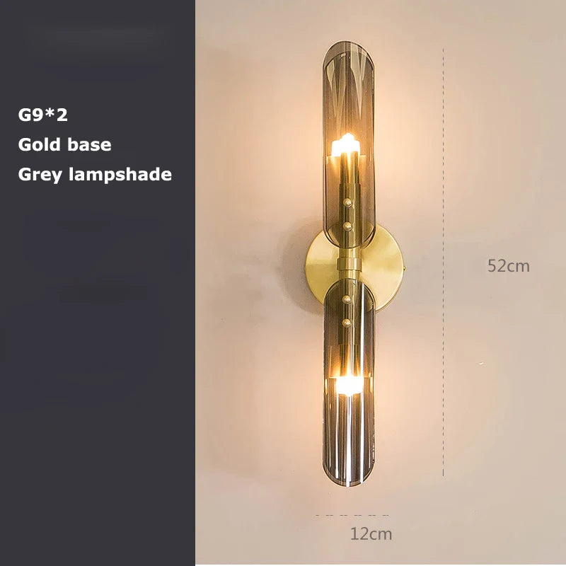 Afralia™ Copper Gold Black LED Wall Sconce Light for Corridor Bedroom Living Room