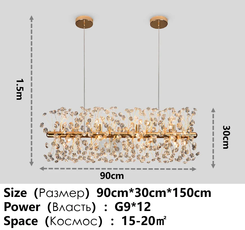 Afralia™ LED Ceiling Chandelier for Home Décor & Lighting in Living Room, Bedroom, Kitchen & Dining