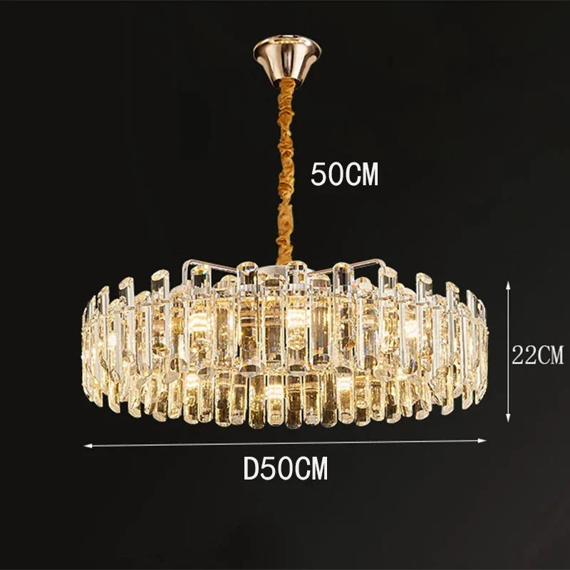 Afralia™ Crystal Chandelier Pendant Light for Living Room Dining Room Ceiling Lighting