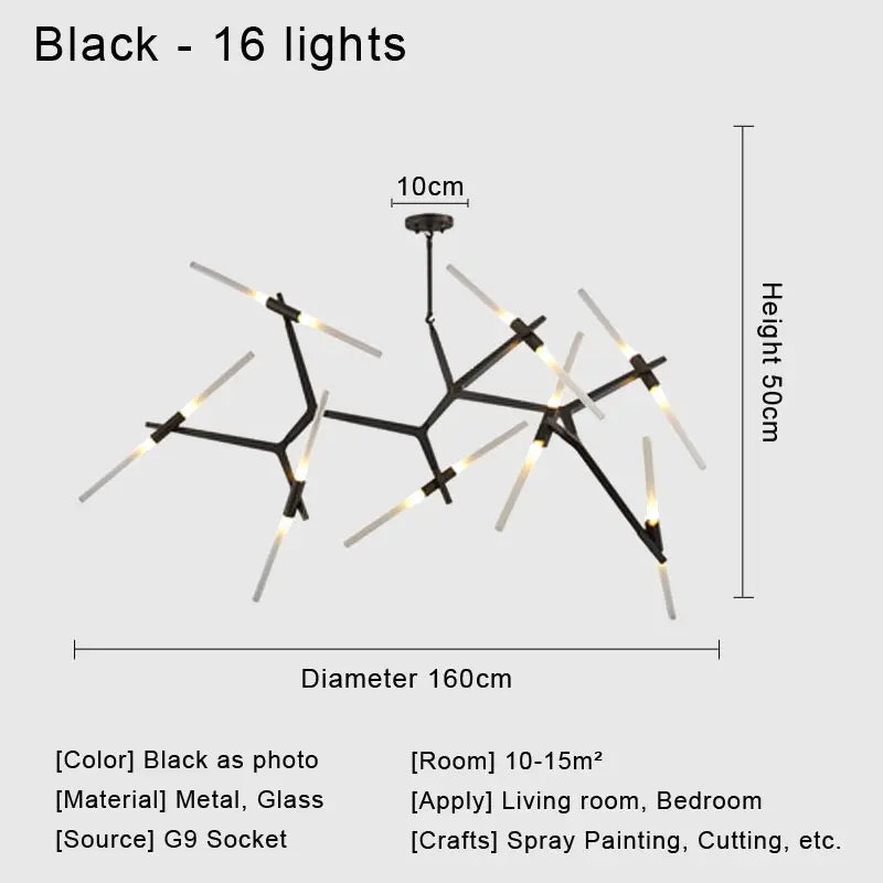 Afralia™ Glass LED Chandelier Ceiling Light for Modern Nordic Design Home Decor
