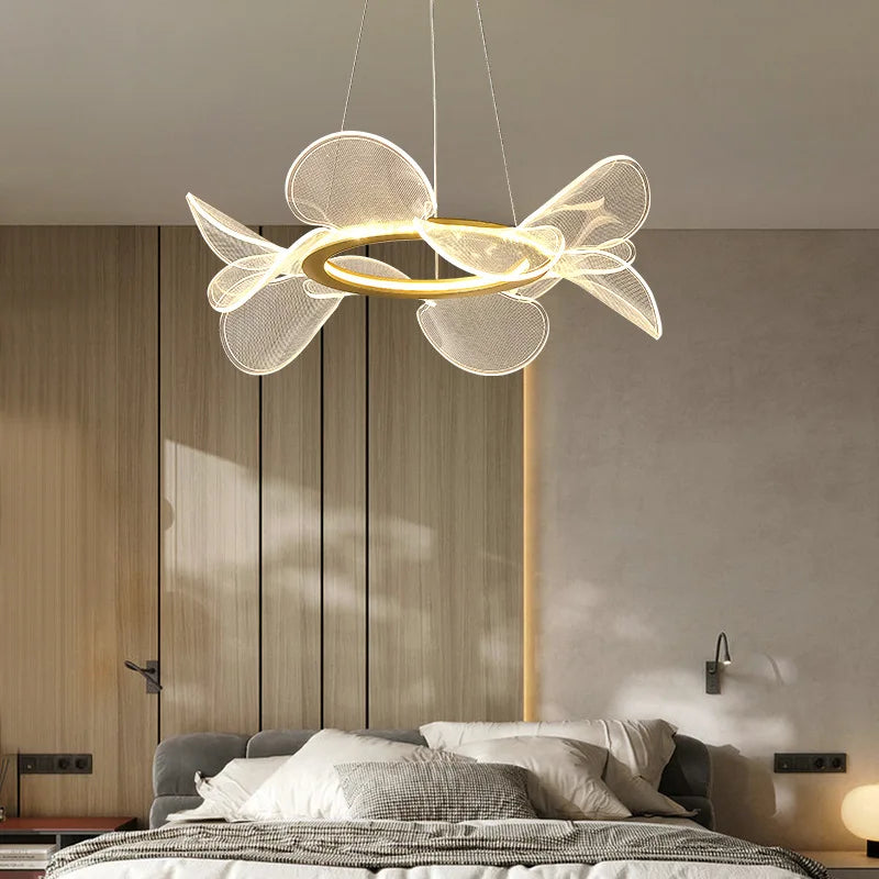 Afralia™ LED Flower Chandelier: Luxury Acrylic Pendant Lamp for Modern Living, Bedroom, Kitchen, Dining Room