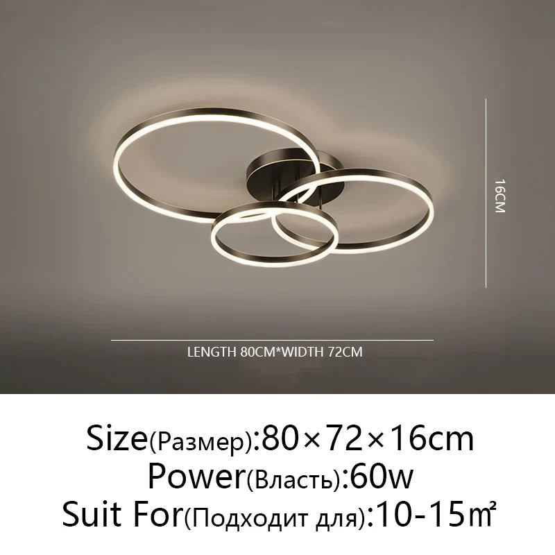 Afralia™ Modern LED Ceiling Chandelier for Living Room Bedroom Kitchen Lighting