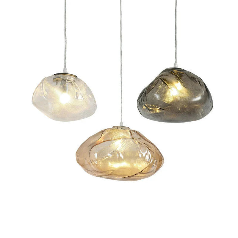 Afralia™ Nordic Glass Pendant Light Chandelier Decorative Suspension Art Hanging Lamp