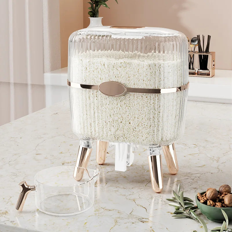 Afralia™ Rice Grains Storage Box Insect-Proof Moisture-Proof Sealed Kitchen Container Jar