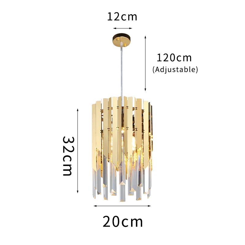 Afralia™ Modern Gold Crystal LED Chandelier for Home Luxury Indoor Lighting