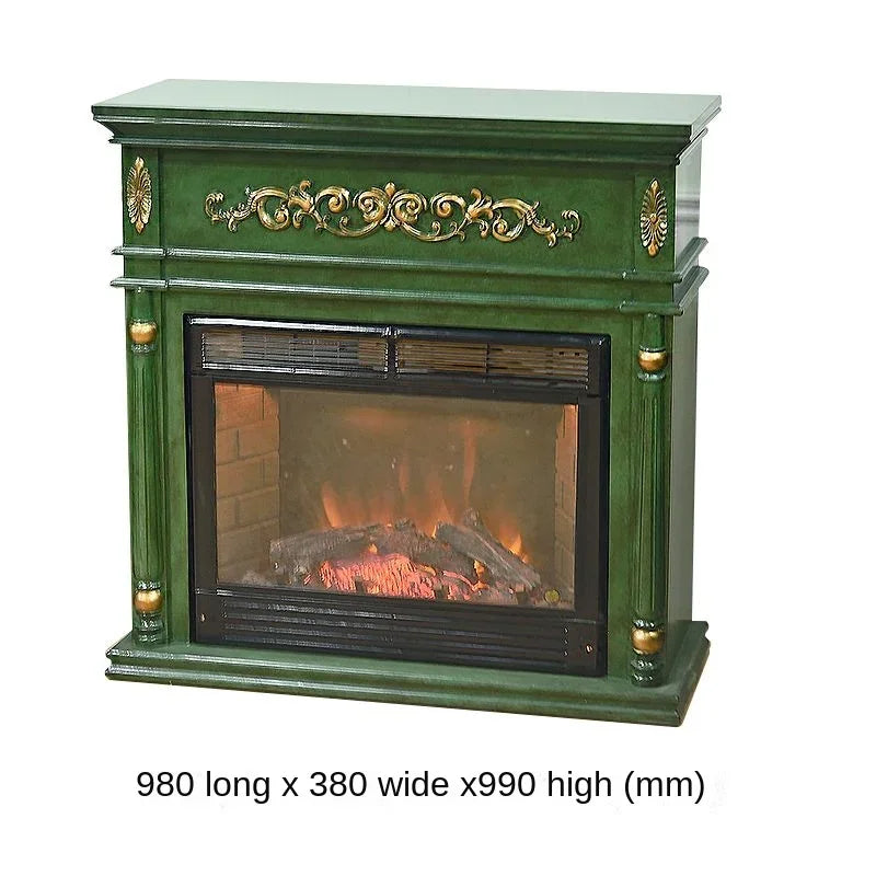Afralia™ Luxury Retro Fireplace Cabinet for Elegant Living Room Décor with Fire Imitation