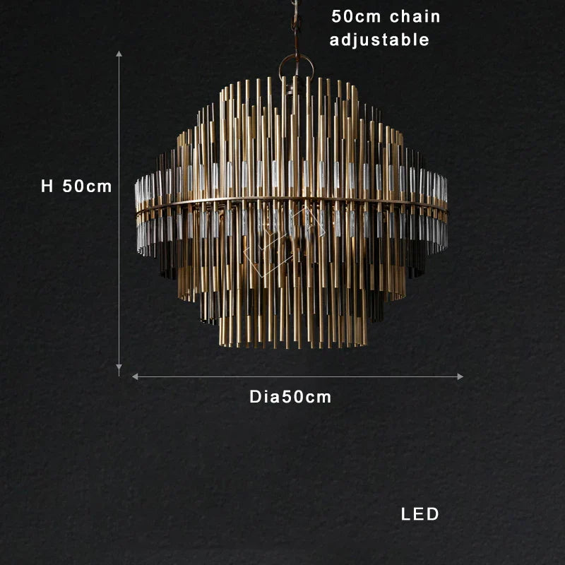 Afralia™ Luxury Glass Chandelier Light for Dining Room, Art Deco Style Ceiling Fixture