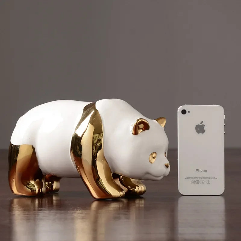 Afralia™ Panda Ceramic Crafts Decoration for Home and Office