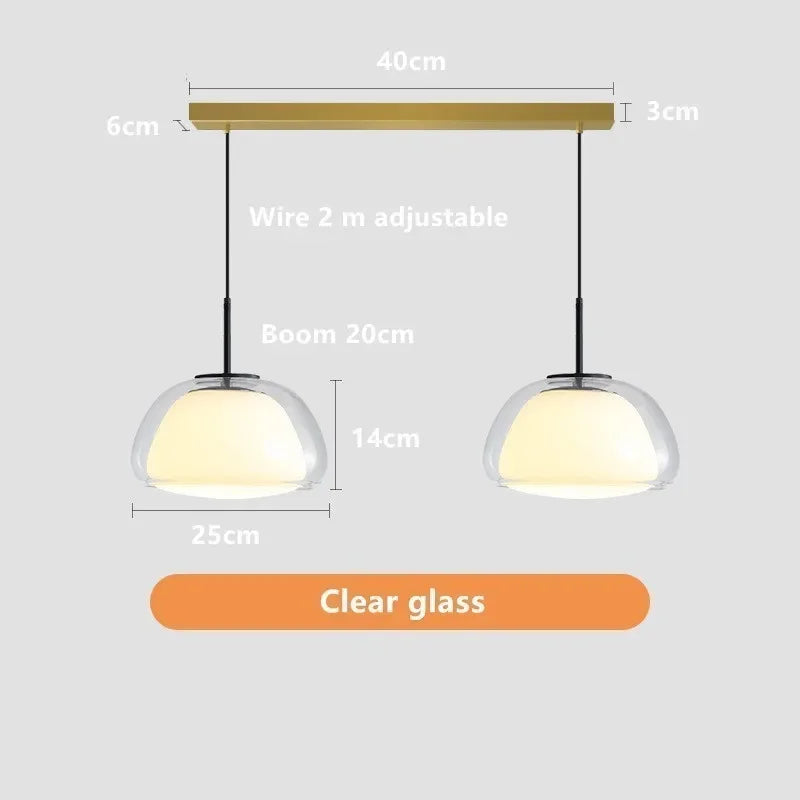 Afralia™ Glass Jelly Pendant Lamp: Minimalist Luxury Design for Home Living Room Bedroom
