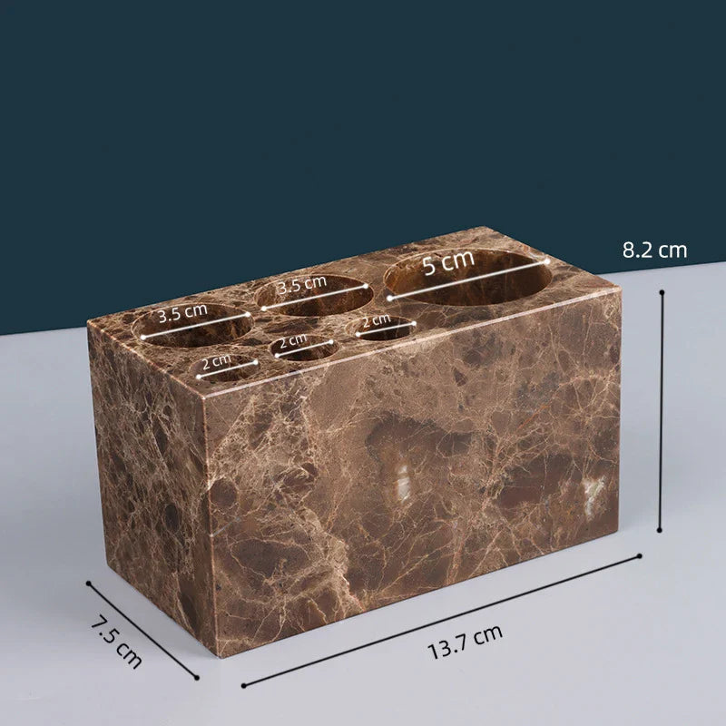 Marble Toothbrush Holder Cup Mug for Family Bathroom by Afralia™