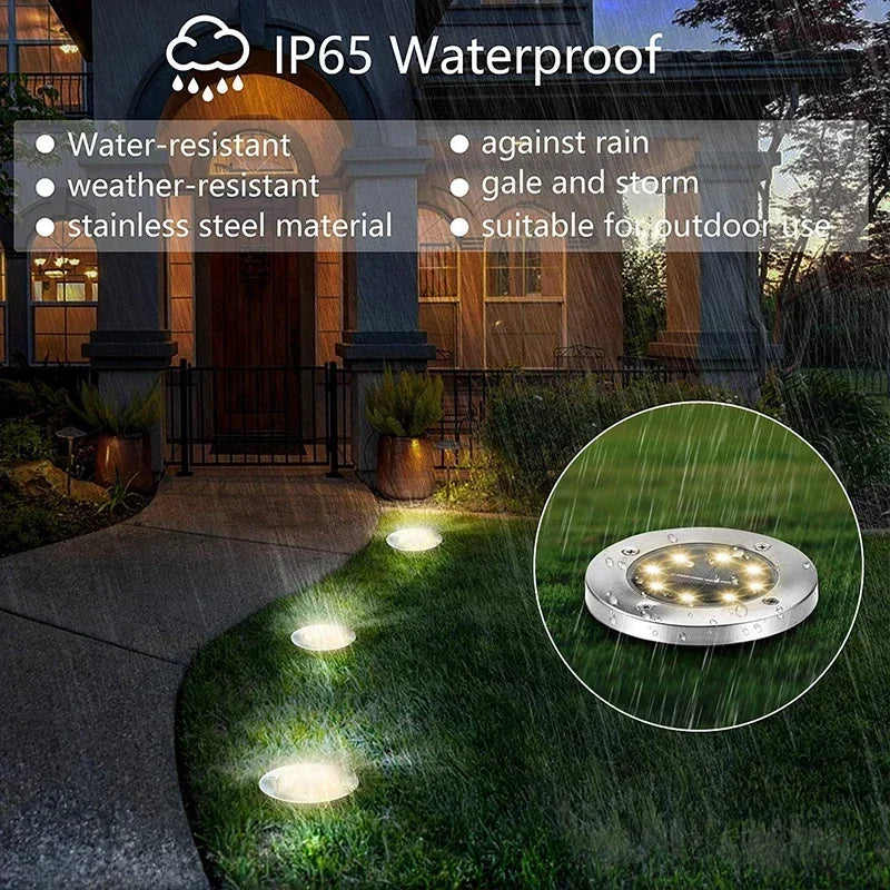 Afralia™ Solar LED Disk Lights for Garden Decoration