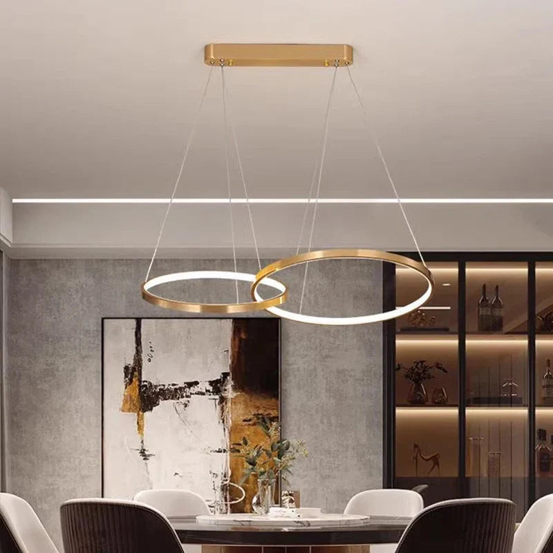 Afralia™ Modern Home Decor LED Pendant Light Chandeliers Indoor Lighting
