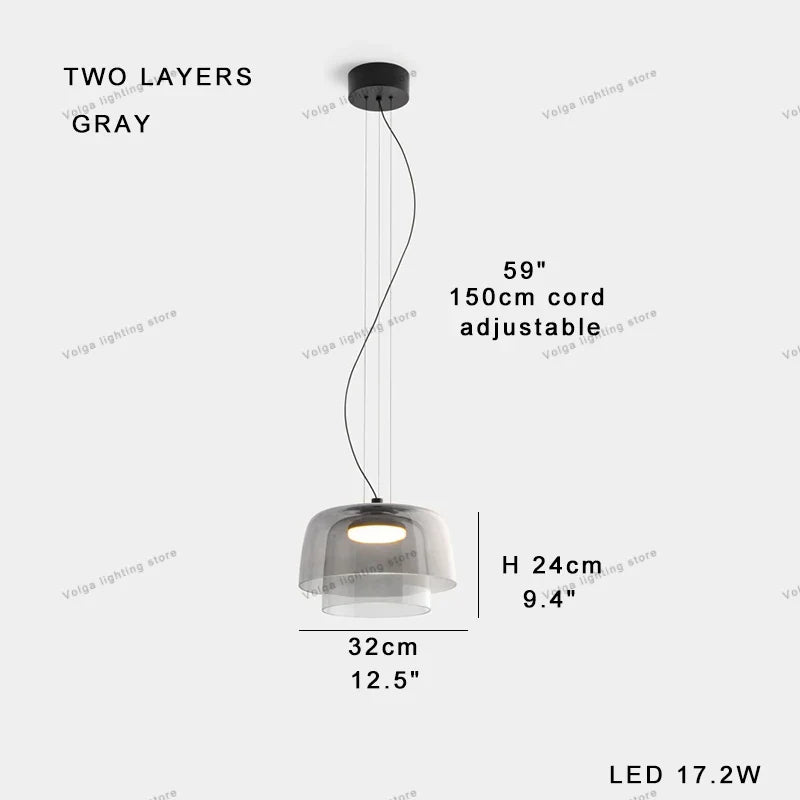 Afralia™ Nordic Glass Pendant Lights - Dimmable LED Ceiling Lamps for Dining Room