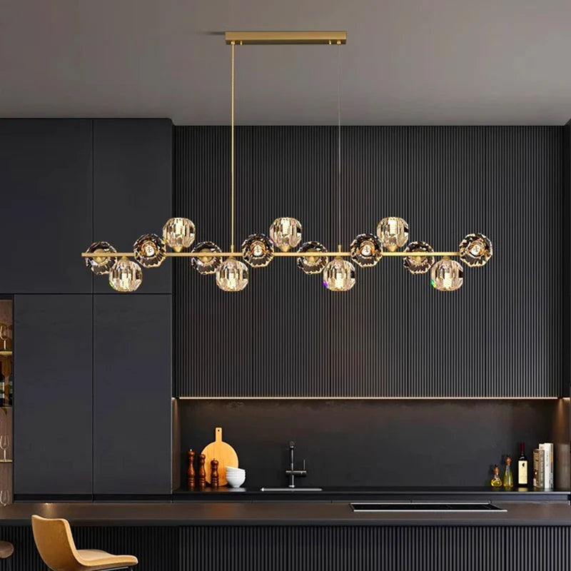 Afralia™ Crystal Chandelier | Luxury Pendant Light for Living and Dining Room