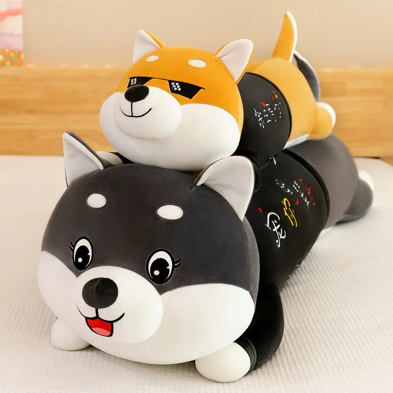 Afralia™ Plush Dog Body Pillow: Soft, Cute, Comfortable Long Pillow for Kids, Girlfriend, Schoolmate