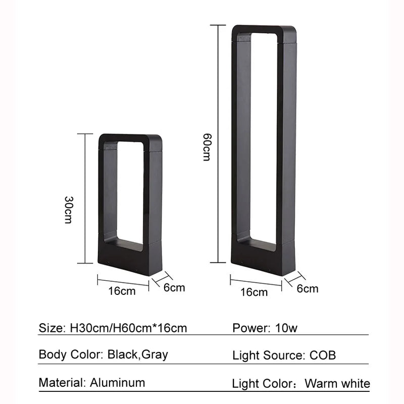 Afralia™ 10W LED Garden Light IP65 Waterproof Modern Aluminum Lawn Lamp