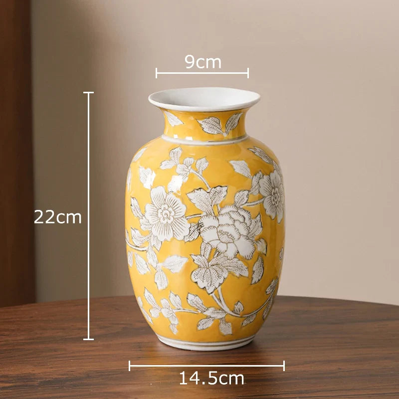 Afralia™ Blue & White Porcelain Vase Pot for Stylish Room Aesthetic Decor & Flowers