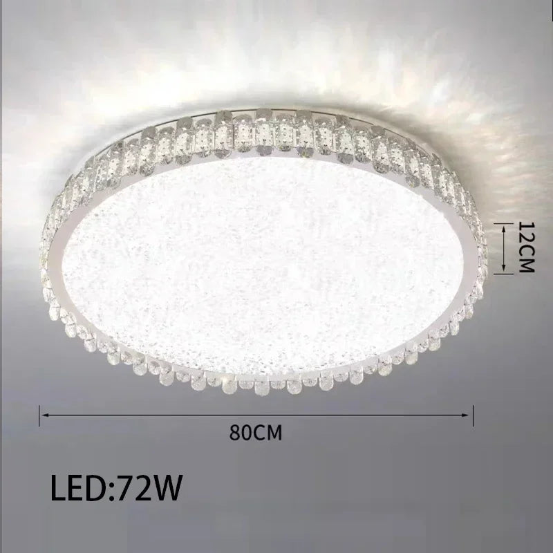 Afralia™ Crystal LED Ceiling Chandelier Rings for Home Decor & Living Room