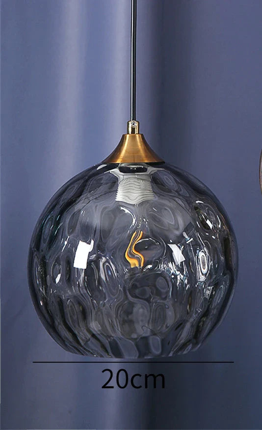 Afralia™ Glass Ball Pendant LED Chandelier for Bedroom Dining Room Kitchen