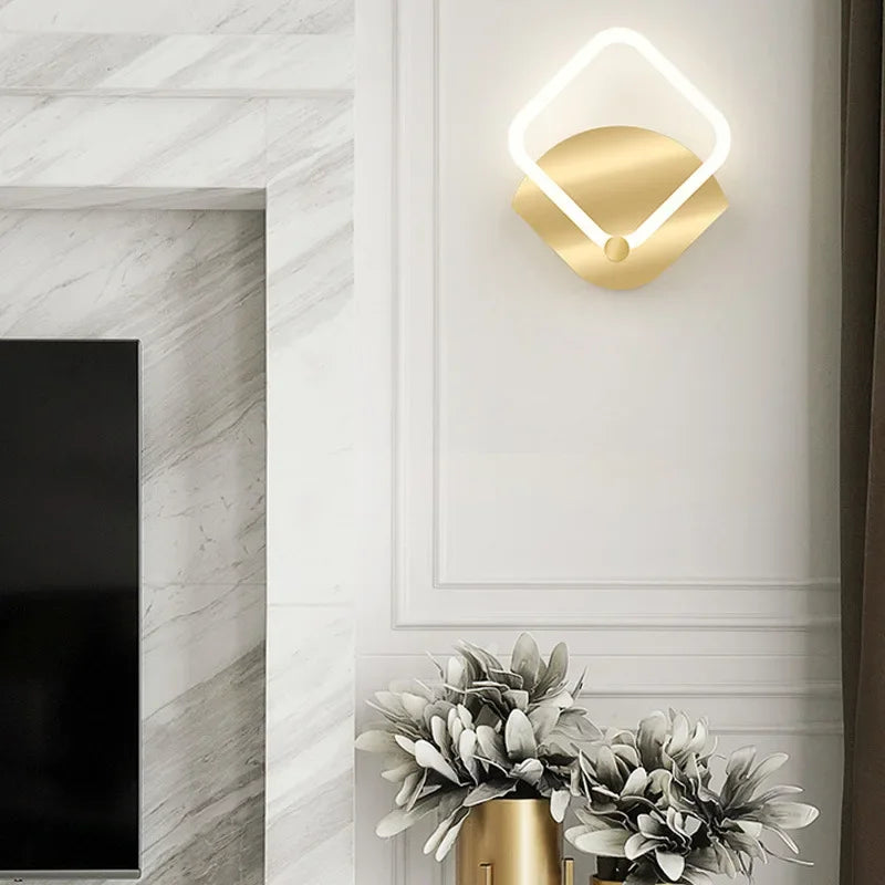 Afralia™ Modern LED Gold Wall Lamp for Bedroom Bedside - Afralia™ Home Lighting