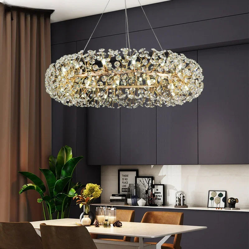 Afralia™ Modern LED Ceiling Chandelier for Home Decor & Lighting