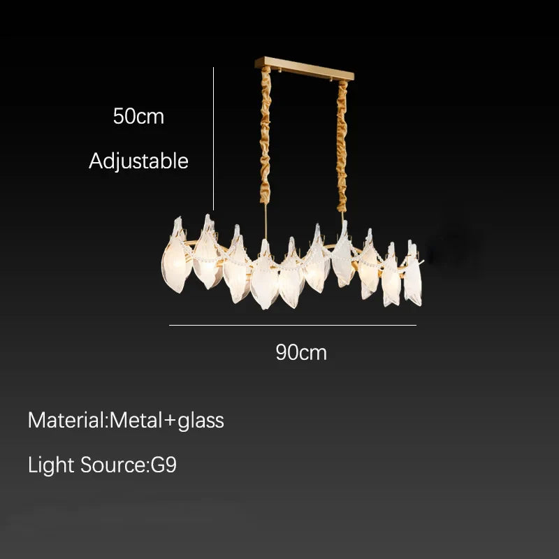 Afralia™ Cloud Mist Glass Chandelier with G9 Light Source - Luxury Home Decoration