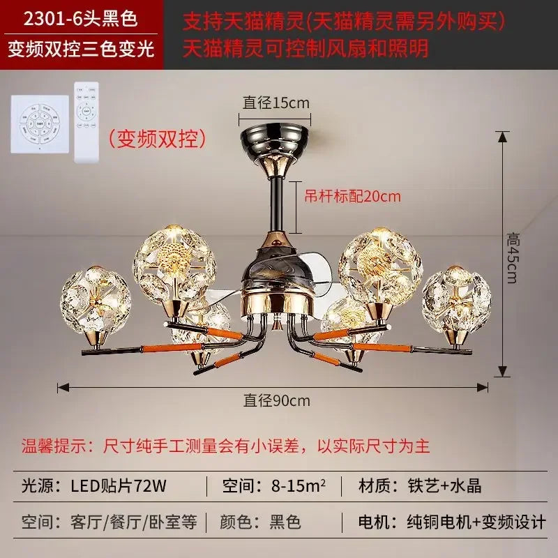 Afralia™ Crystal Luxury Chandelier Pendant Light for Dining & Living Room