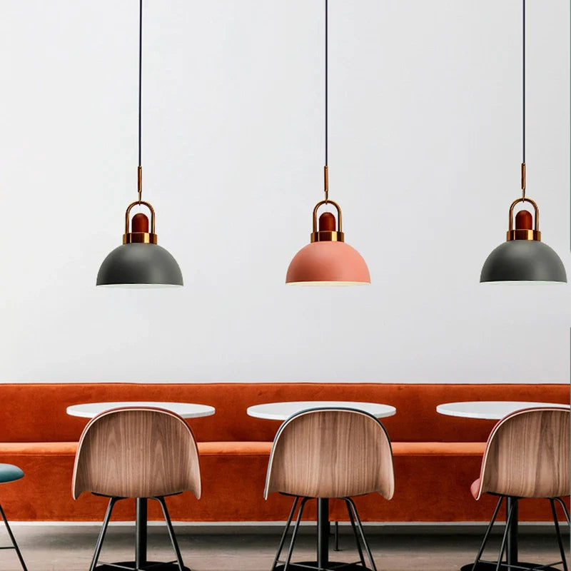 Afralia™ Nordic Metal LED Pendant Lights for Kitchen Dining Room Bedroom Bar Counter