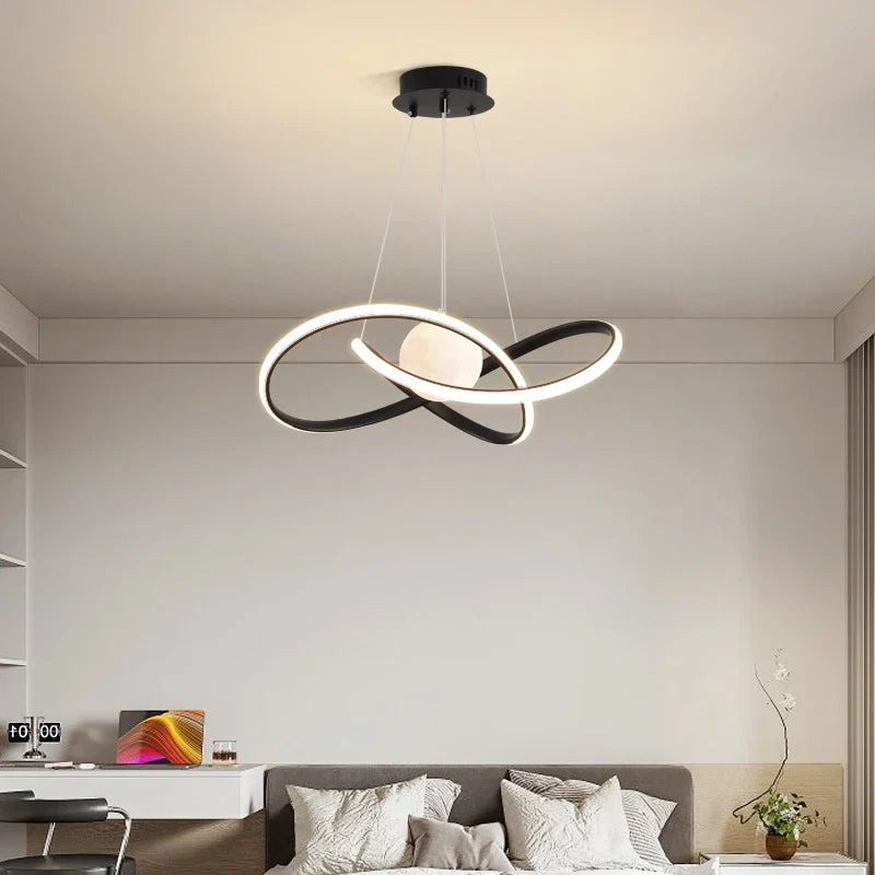 Afralia™ Moon Chandeliers: Modern Nordic Lighting Fixtures for Home Decor