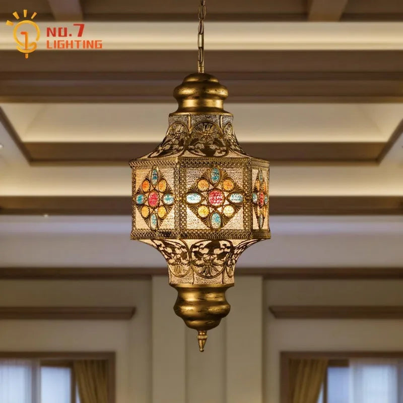 Afralia™ Vintage Iron Art Pendant Lights LED E27 Industrial Thai Hanging Lamps