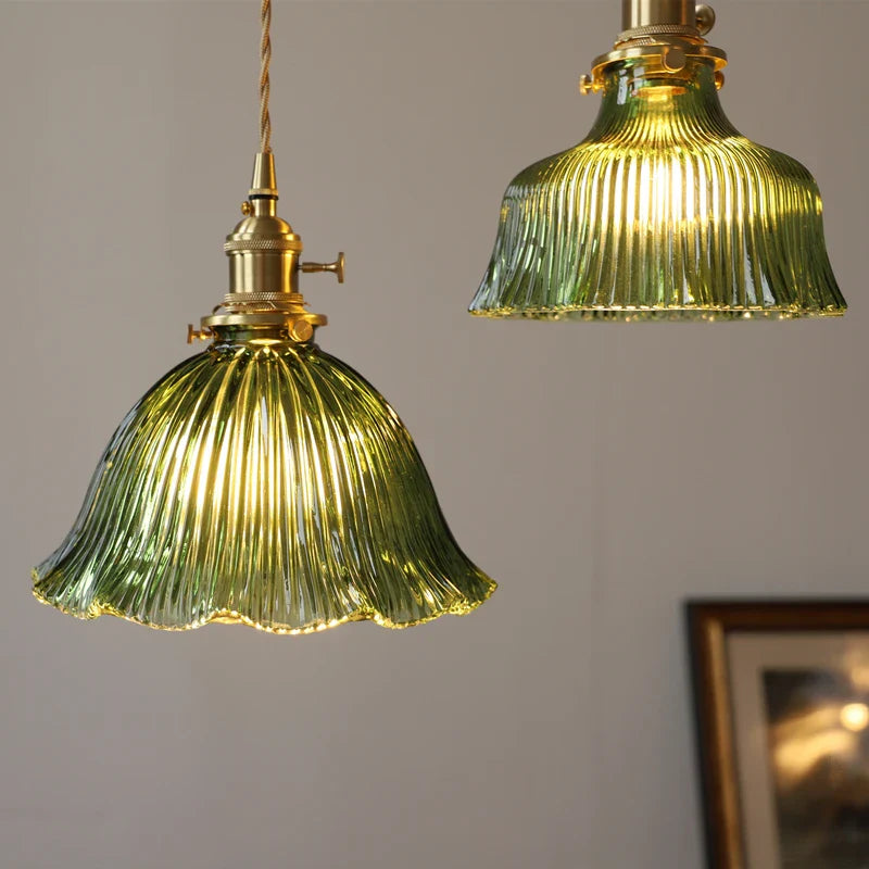 Afralia™ Nordic Glass LED Pendant Lamp for Bedroom Living Room Decor