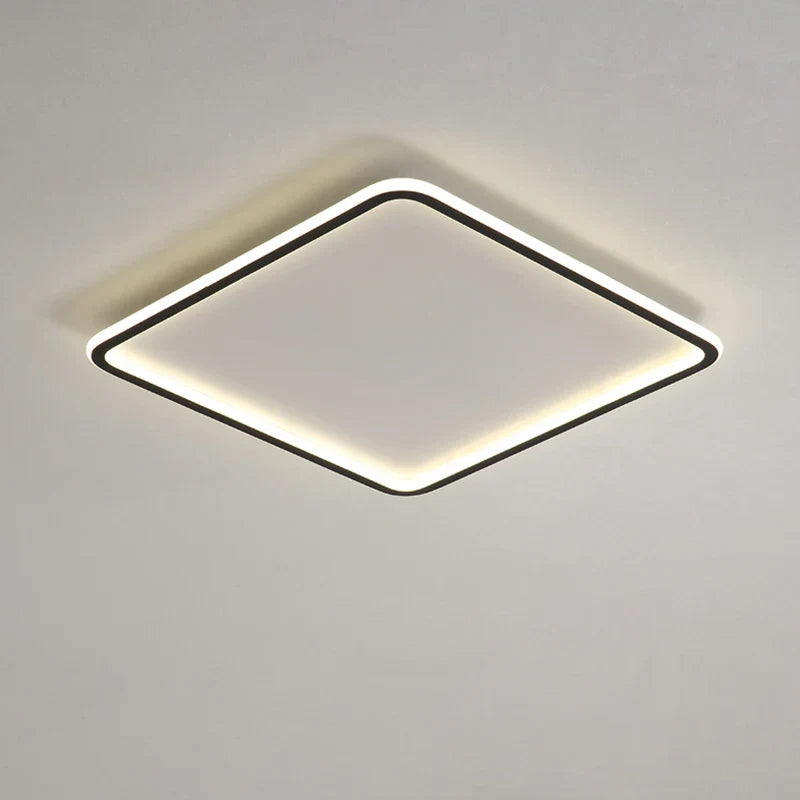 Afralia™ Square Panel LED Ceiling Light for Modern Living Room, Bedroom, and Balcony