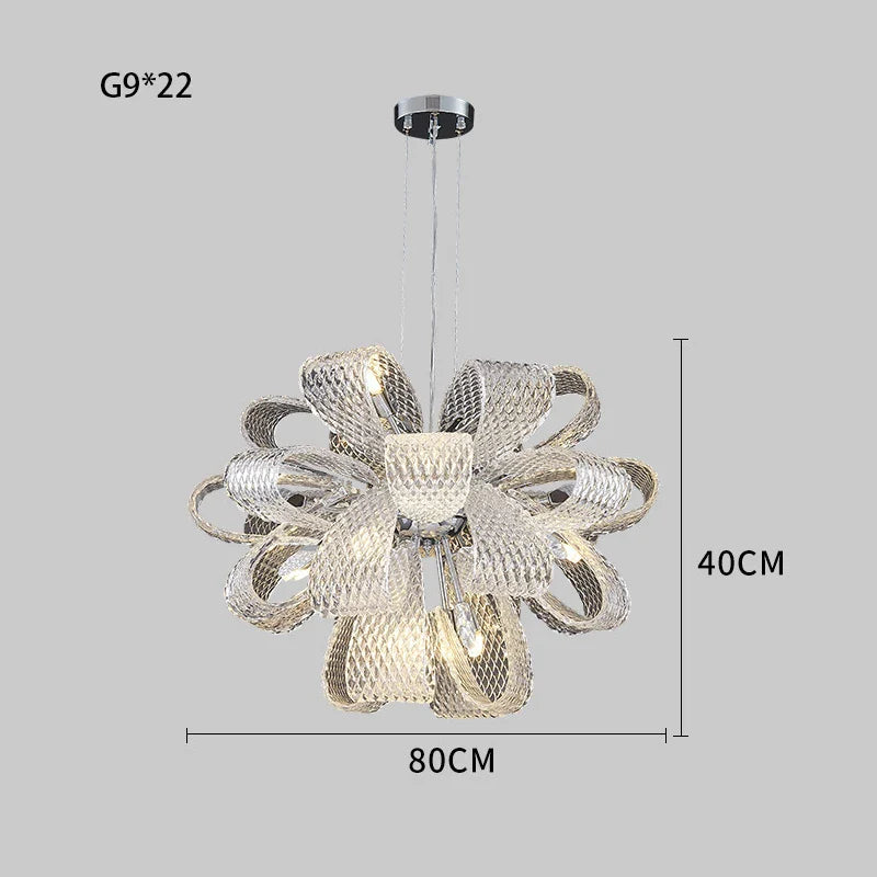 Afralia™ Glass Pinecone LED Chandelier: Modern Art Deco Pendant Lighting