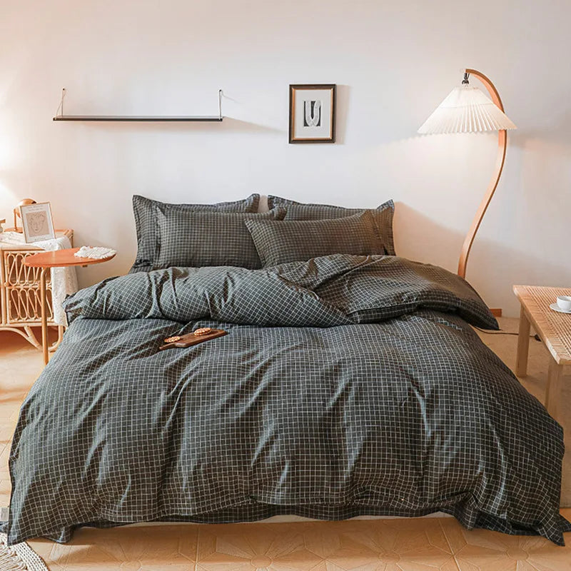 Afralia™ Summer Cartoon Printed Bedding Set for Students & Adults, Breathable Duvet Cover Kit