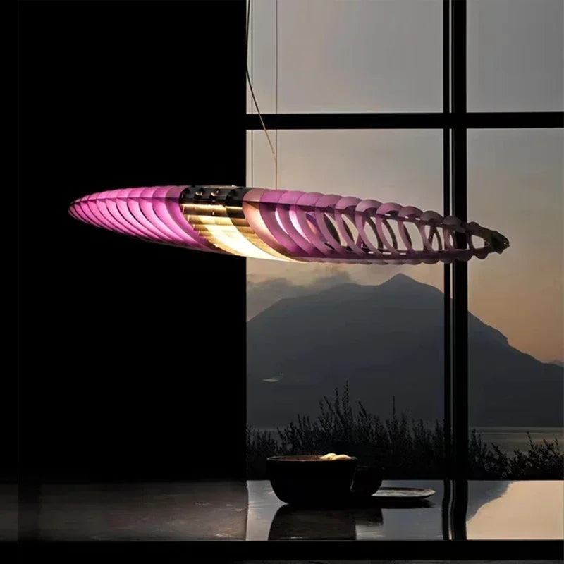 Afralia™ Titania Pendant Lamp: Modern LED Spaceship Chandelier for Hotel, Dining, and Living Room