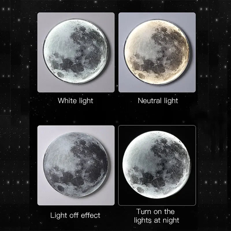 Afralia™ Moon Glow Wall Lamp - Modern LED Sconce Light for Home Decor