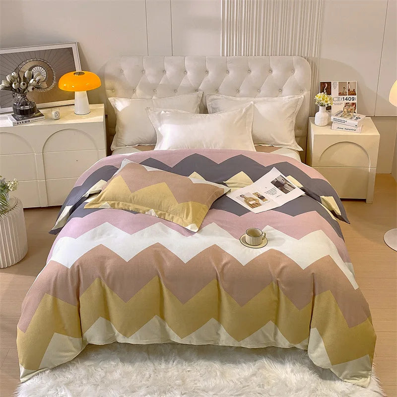 Afralia™ Nordic Cotton Single Duvet Cover: Autumn Winter Ultra Soft Brushed Quilt Cover