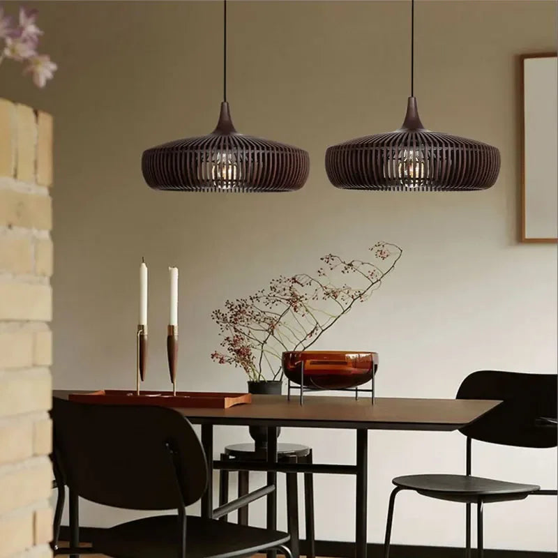 Afralia™ Wood LED Pendant Chandelier for Modern Home Decor and Kitchen Lighting