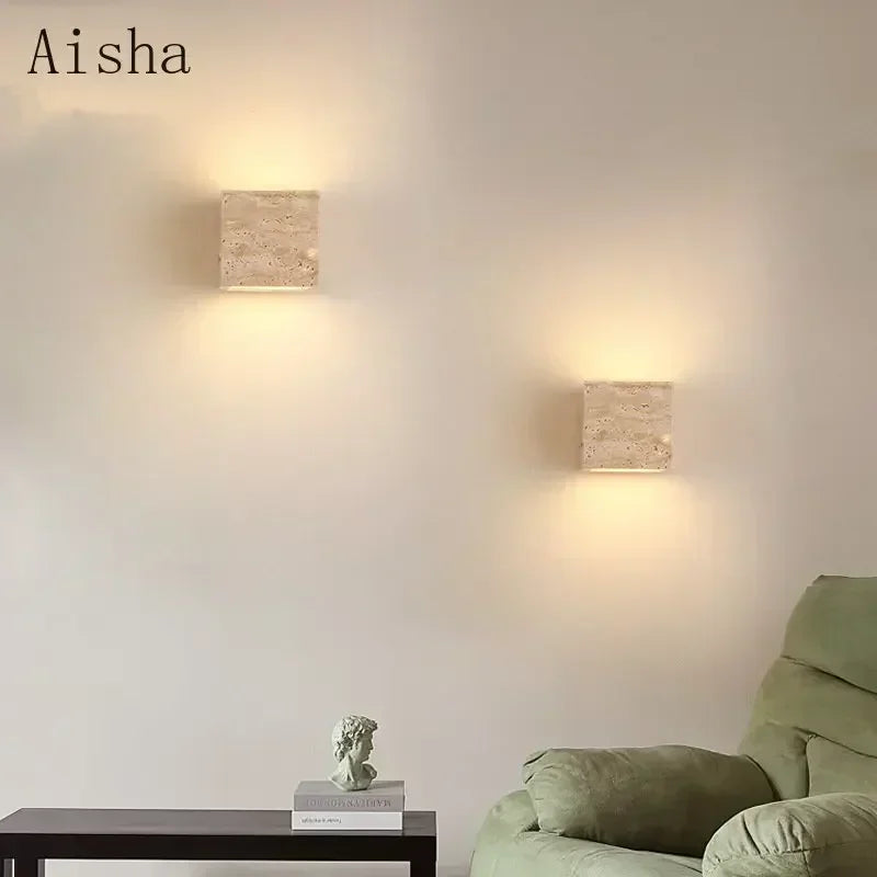 Afralia™ Yellow Cave Stone Wall Lamp for Home Gardens, Courtyards, and Landscape Decoration